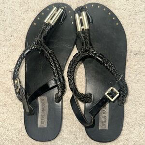Steve Madden Sandals Black and Gold